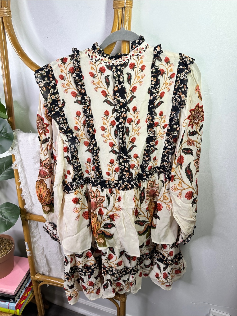 NWT Farm Rio Cream Berry Garden Mini Dress sz L - Picture 4 of 8